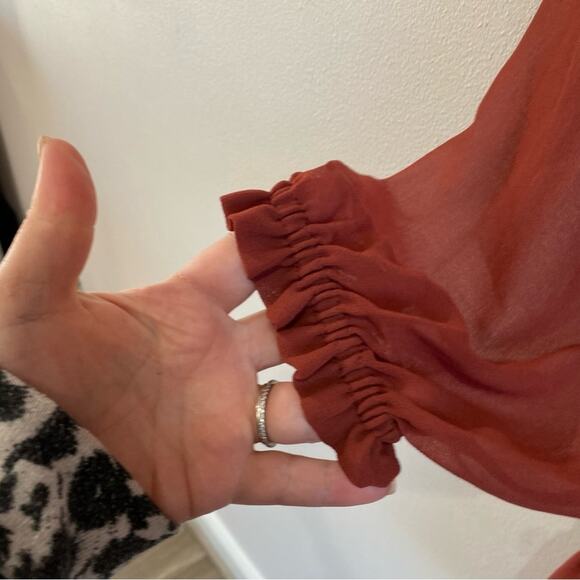 NWT Aritzia Tempest mini dress Carmine Red Size Small - Picture 6 of 11